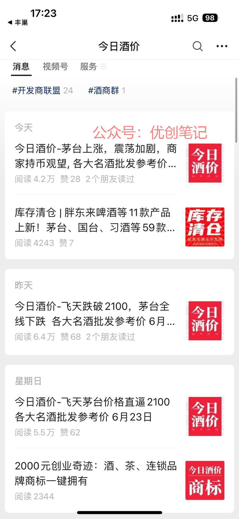 近期酒价跌宕起伏，话题…#情报-搞钱线报📢论坛-网创交流-优创圈